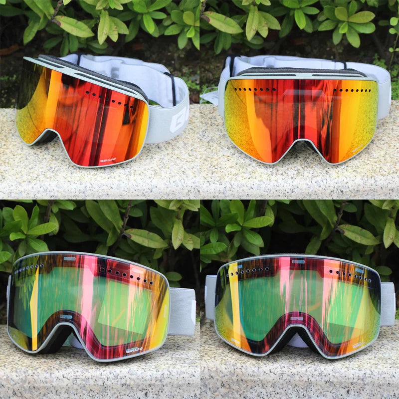 Ski Goggles with Magnetic Double Layer Polarized Lens