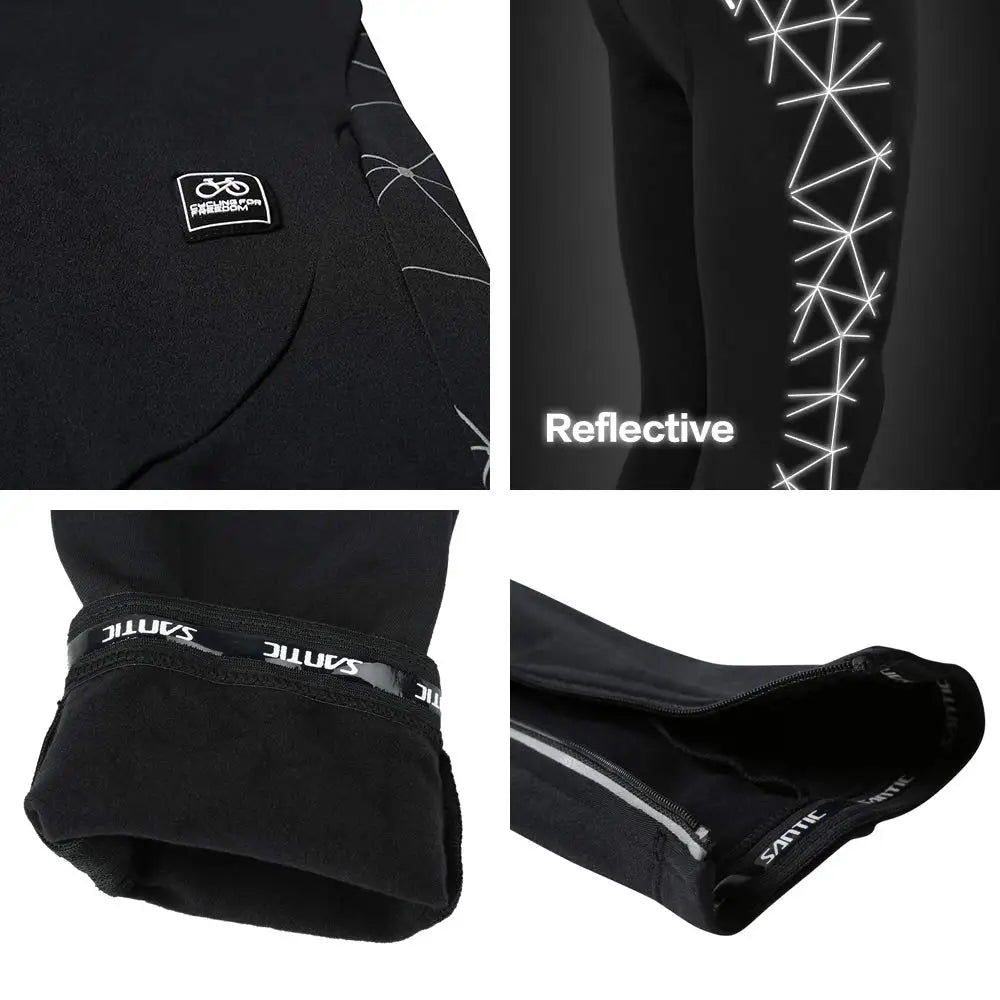 Winter Fleece Thermal Santic Cycling Pants