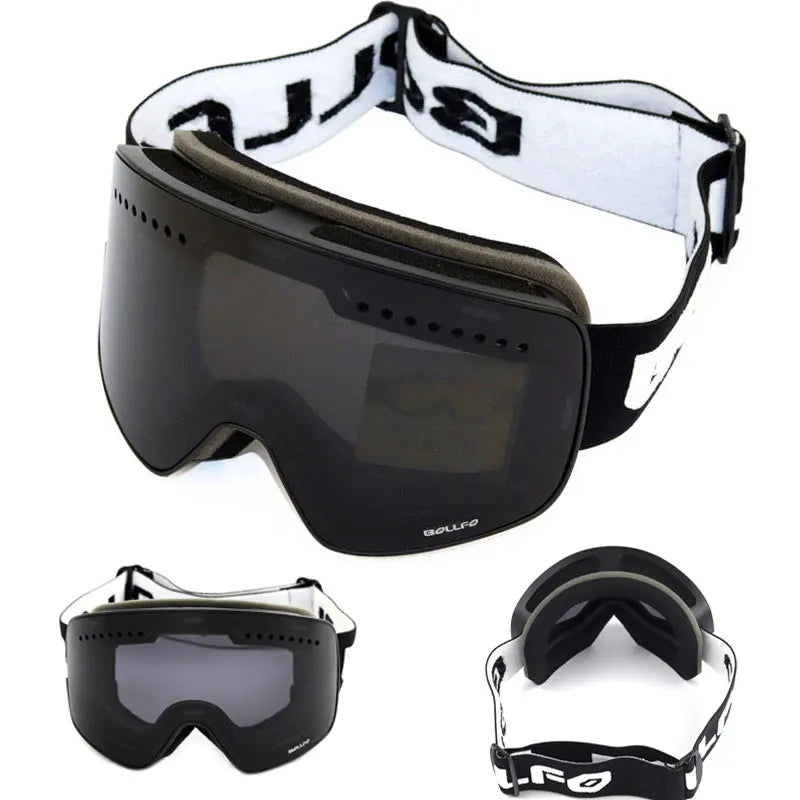 Ski Goggles with Magnetic Double Layer Polarized Lens