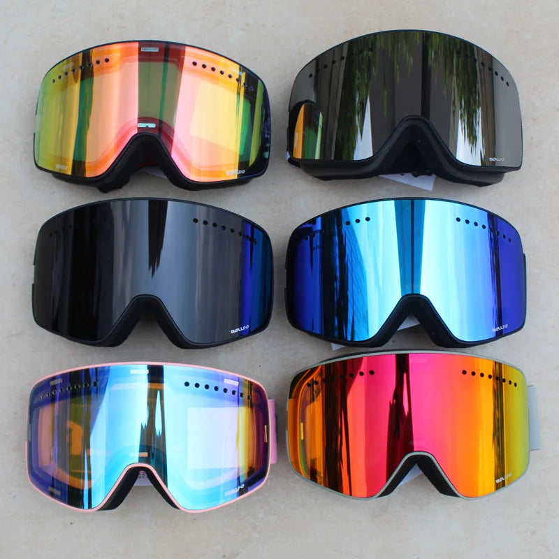 Ski Goggles with Magnetic Double Layer Polarized Lens