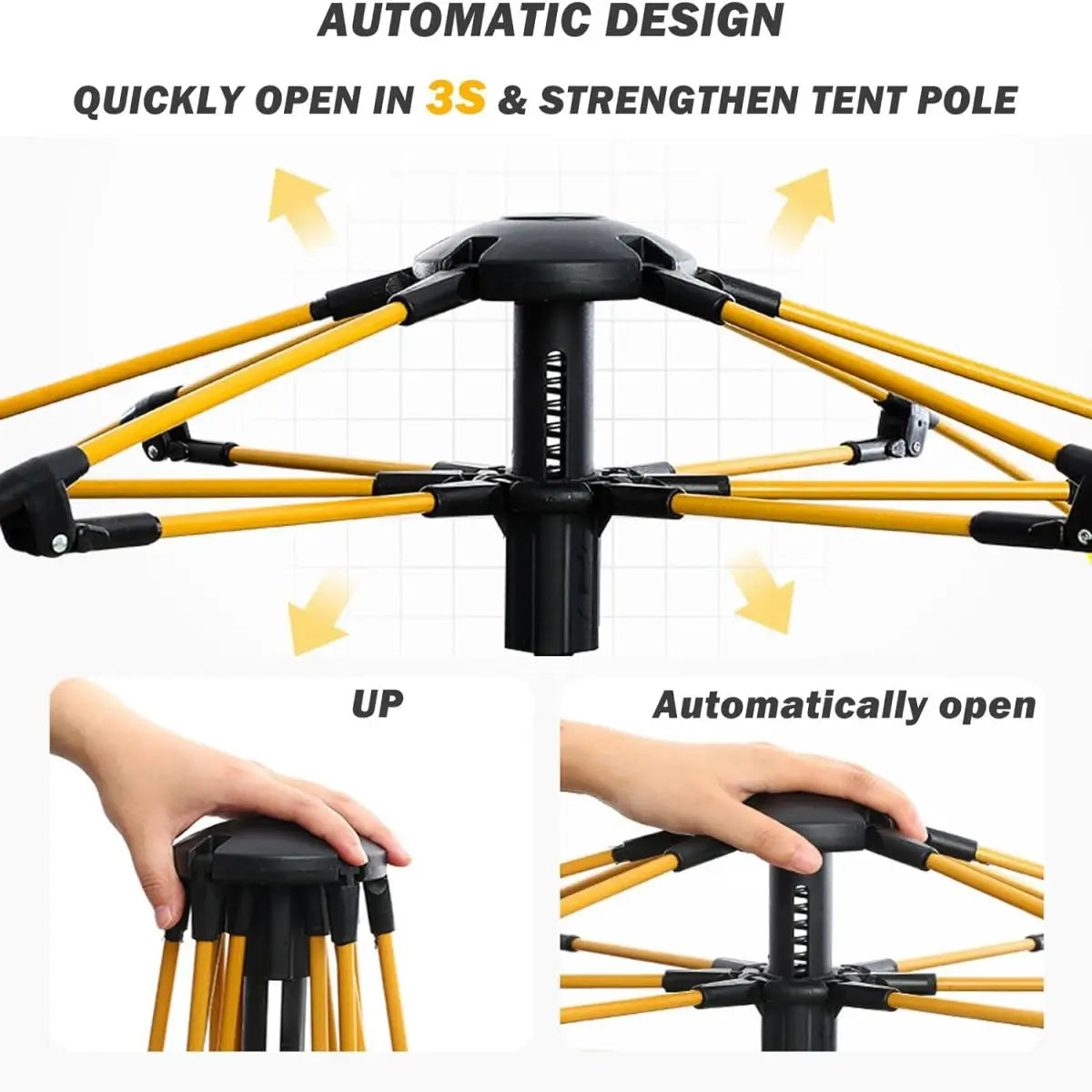 Automatic Quick-opening Tent with two doors and two windows