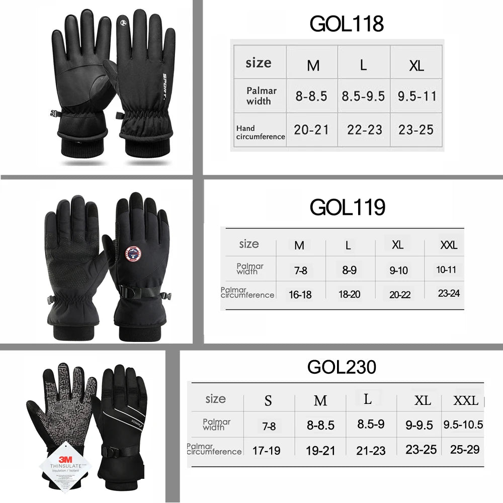 Non Slip Warm Full Fingers Winter Cycling Gloves