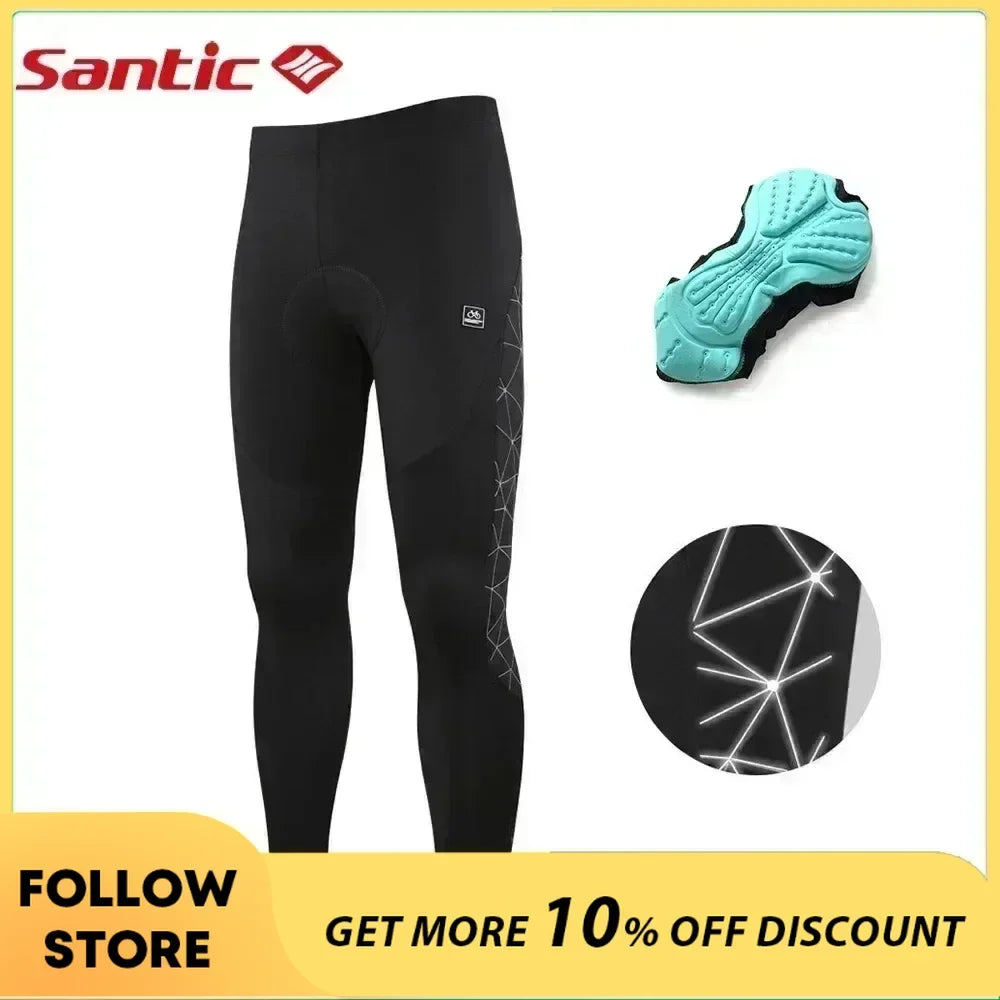 Winter Fleece Thermal Santic Cycling Pants