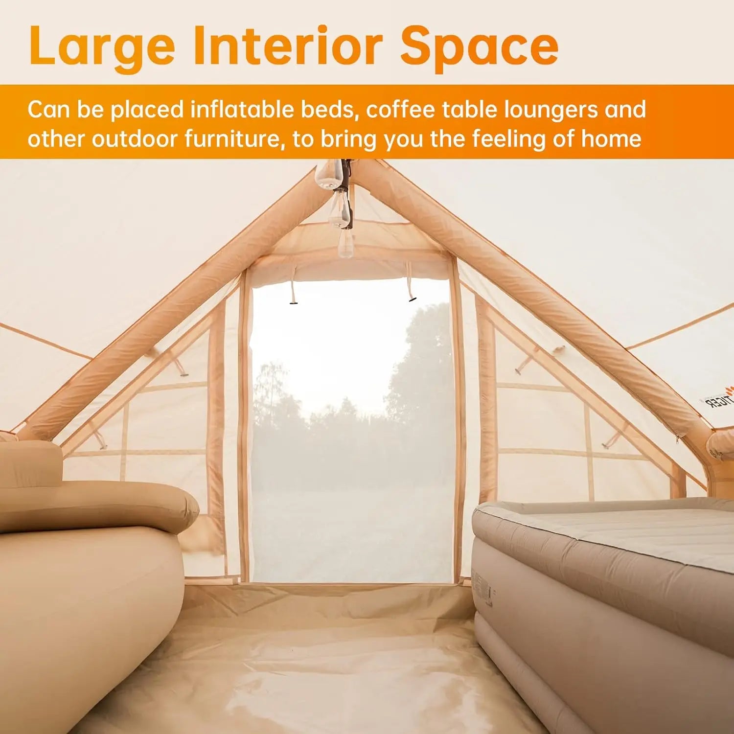 Easy Setup 4 Season Waterproof Windproof Outdoor Blow Up Luxury Cabin Tent