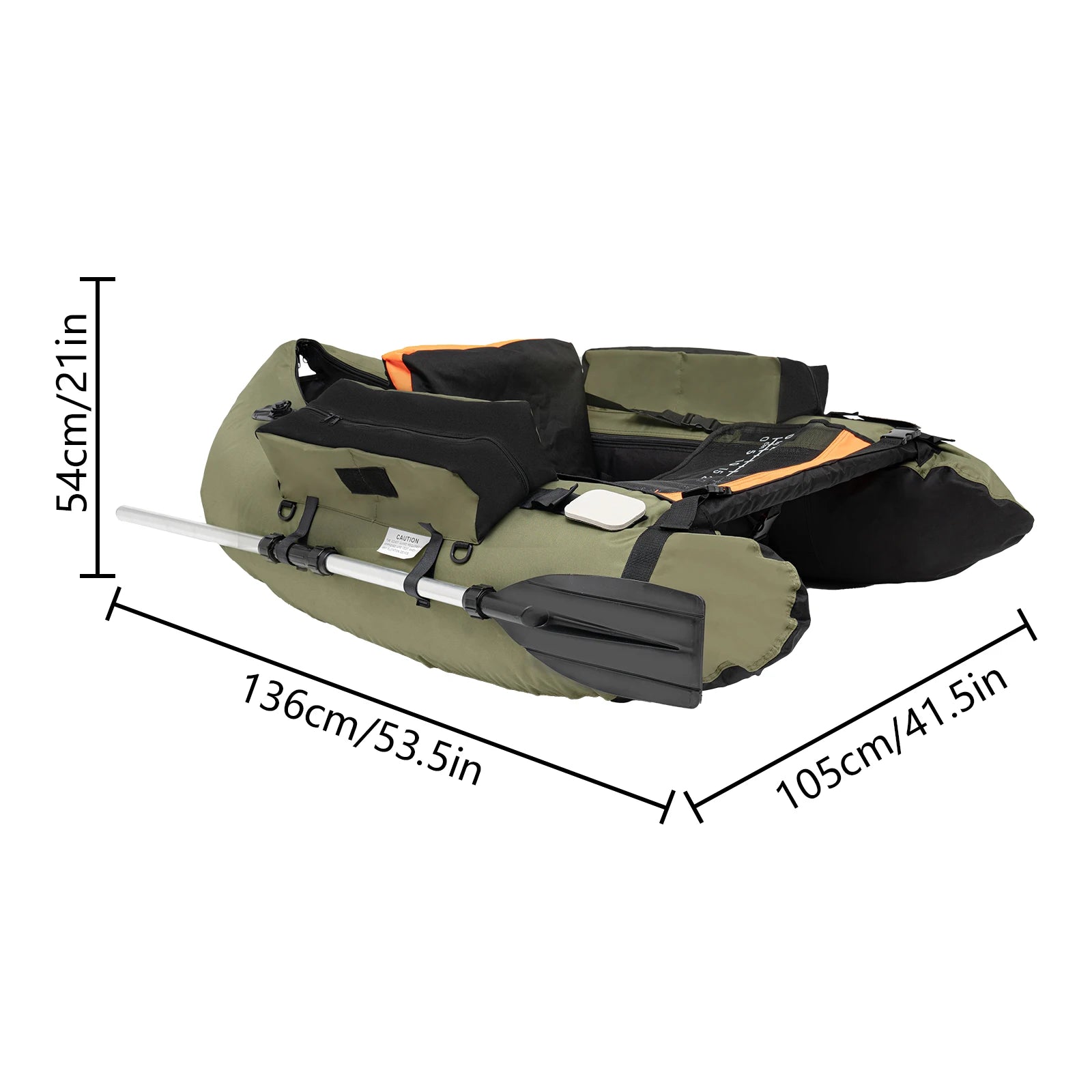 136*105CM  Thick And Wear-resistant  Oxford Cloth  Inflatable Fishing Boat 286.6 LBS Capacity