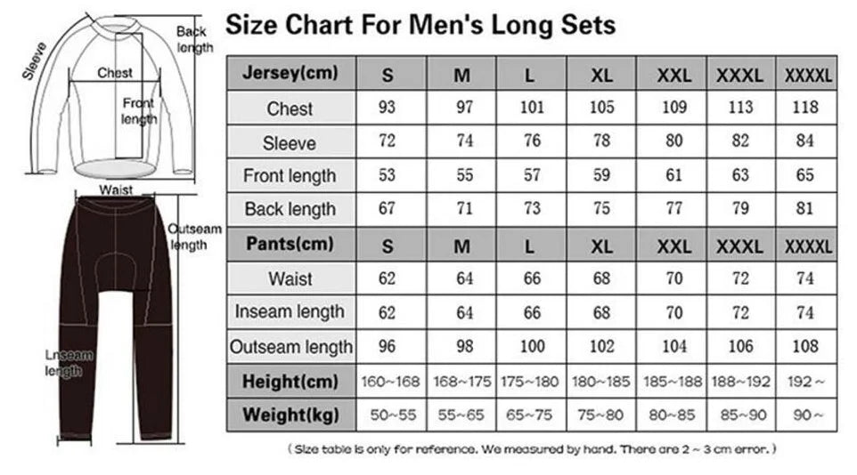 New  Winter Cycling Warm Fleece Jersey Set