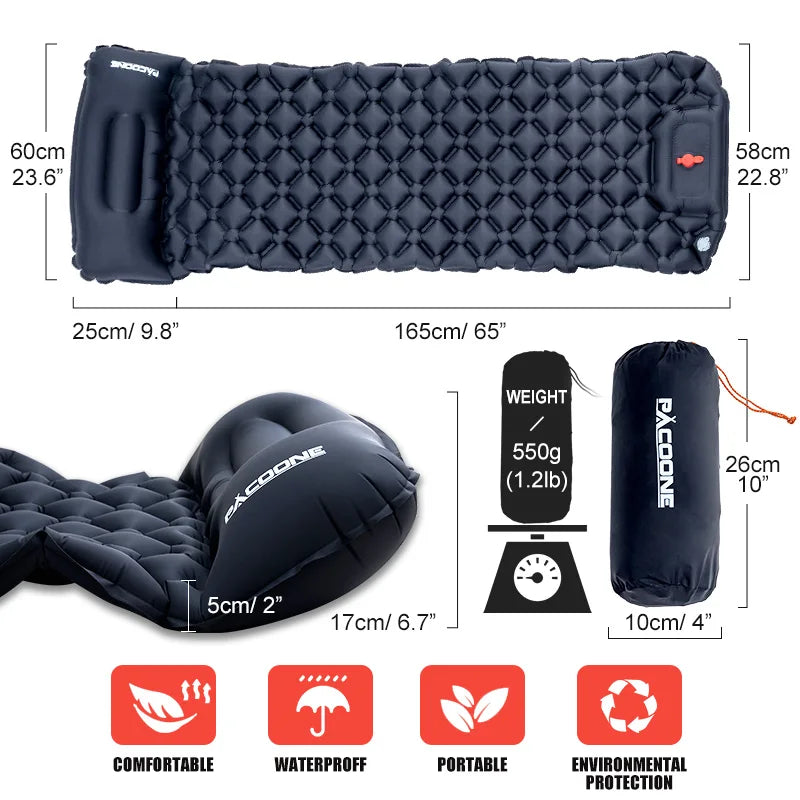 PACOONE Outdoor Ultralight Camping Sleeping Pad