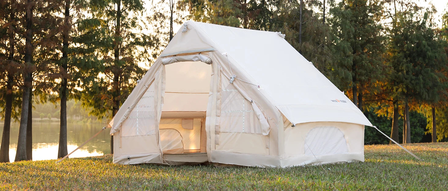 Easy Setup 4 Season Waterproof Windproof Outdoor Blow Up Luxury Cabin Tent