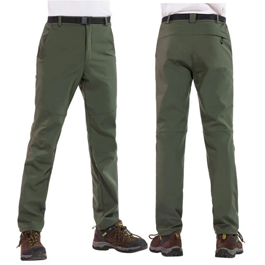 Winter Mens Fleece Warm Hiking Soft Shell Pants