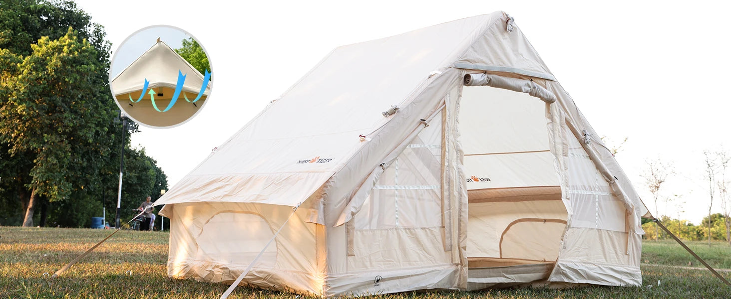 Easy Setup 4 Season Waterproof Windproof Outdoor Blow Up Luxury Cabin Tent
